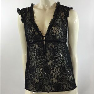 Kimchi Blue Lace Cap Sleeve Blouse